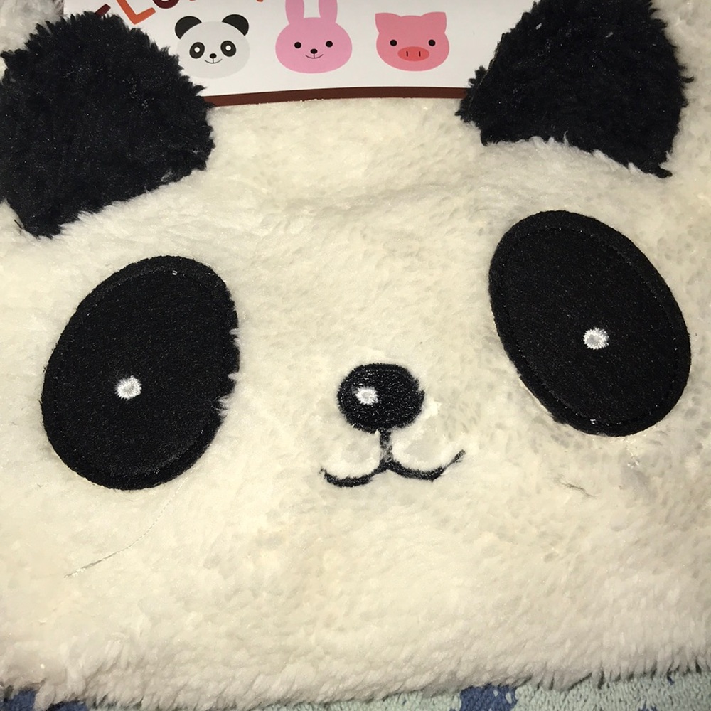 Diaso Japan panda bear drawstring purse small